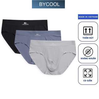 Combo 3 Quần Lót Nam Tam Giác Coolmax Lụa Băng LC Khử Mùi Kháng Khuẩn Co Giãn Thoáng Khí