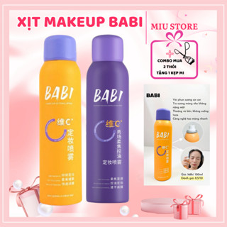 BABI - Xịt Khoá Makeup BABI Vitamin C Giúp Lâu Trôi, Dưỡng Ẩm, Kiểm Soát Dầu, Chống Thấm Nước
