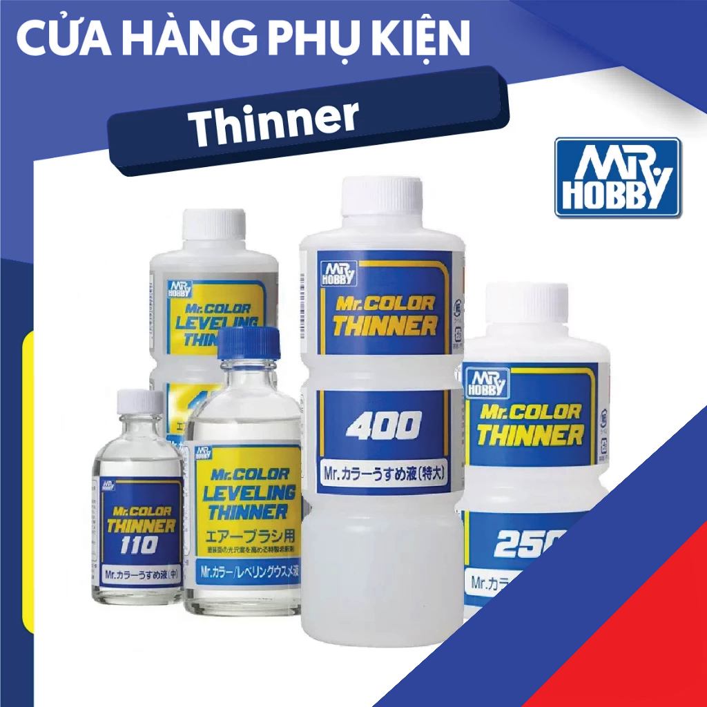Tổng hợp Dung dịch thinner pha sơn nhanh khô - Rửa súng - Gốc Lacquer, Acrylic - dung tích 110ml ~ 4