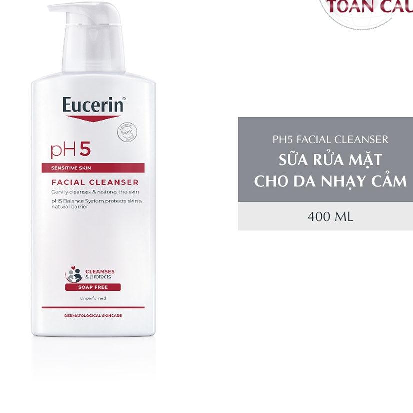 Sữa rửa mặt cho da nhạy cảm Eucerin pH5 Facial Cleanser 400ml