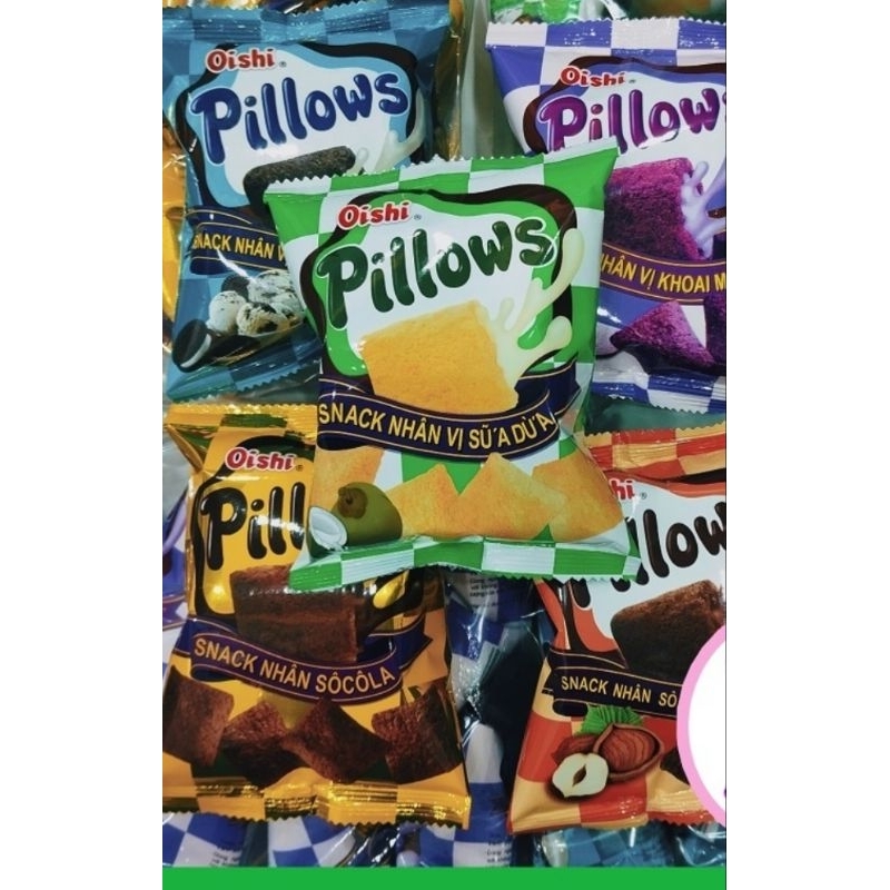 (1 Lốc) Bánh snack Oishi Pillows Nhân Kem Đủ Vị