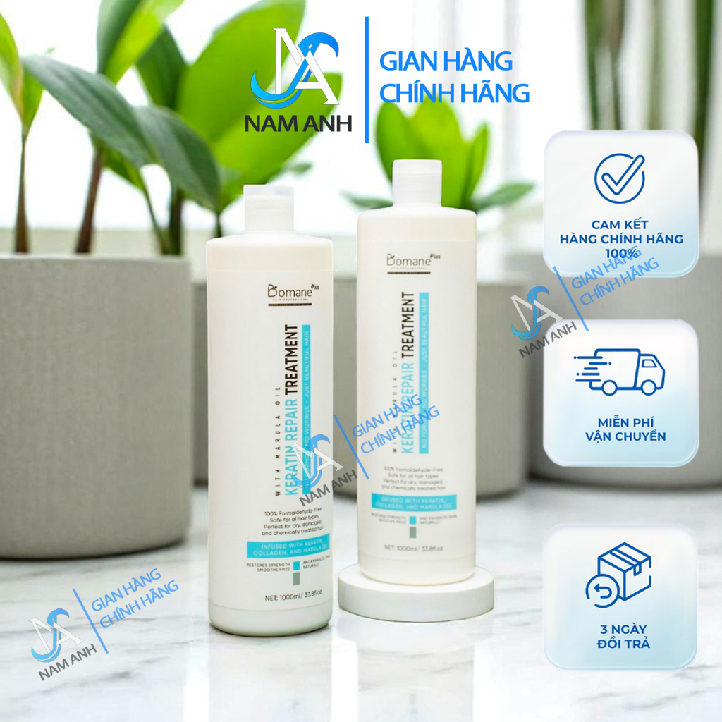 KERATIN BOMANE PLUS CỨU TINH CỦA TÓC TẨY XƠ RỐI 1000ML