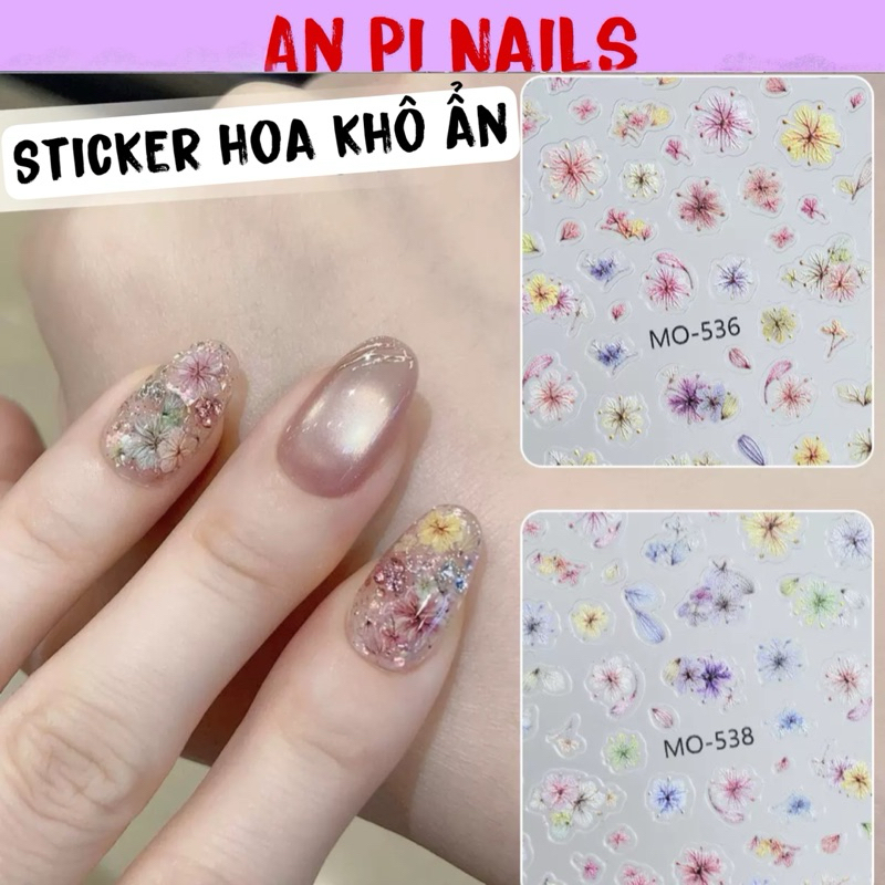 Sticker hoa khô ẩn 3d hãng Mosr, An Pi Nails