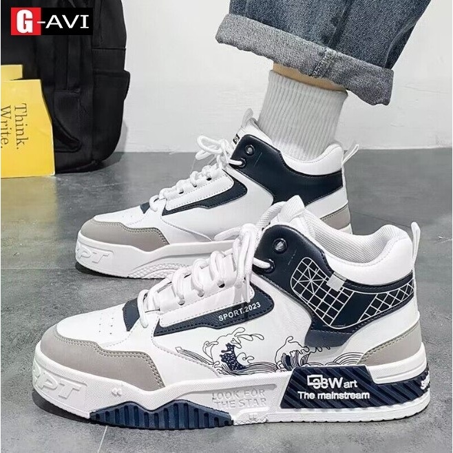 Giày Nam Cổ Cao HOT 2025 Trẻ Đẹp Êm Chân Thoáng Khí Dễ Phối Đồ Phong Cách Hàn Quốc  - D22