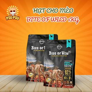  Hạt Cho Mèo Bite of Wild 1KG Cao Cấp Không Chứa Ngũ Cốc Mix Thịt Sấy Cá Hồi Gà Giúp Tiêu Hóa Khỏe - PiuPiuPet 