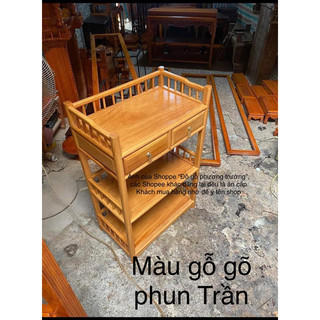 kệ sách, kệ bày đồ gỗ gõ, hương đá ngang 58 sâu 34 cao 89cm nhiều tông màu