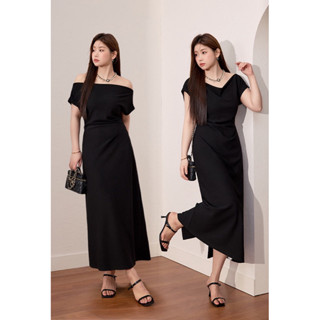 Đầm Bigsize Đi Tiệc Dáng Trễ Vai Thanh Lịch GọnBigsize Nữ Nhung - Thương Hiệu Quảng Châu - Women, Dress