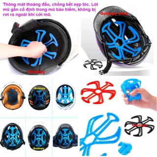 Miếng lót mũ bảo hiểm 6 nhánh thoáng khí,chống biến dạng bên trong.Miếng lót đệm bảo vệ đầu an toàn