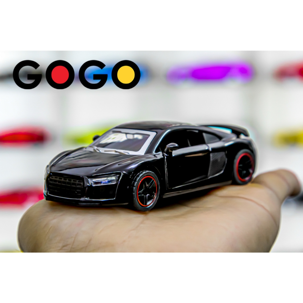 Xe mô hình Audi R8 1:43 Đen bằng kim loại