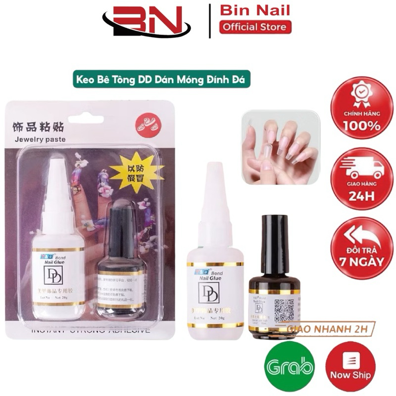 Keo dán móng DD chính hãng - Keo bê tông nail đính đá siêu bền chắc chuyên dụng làm móng