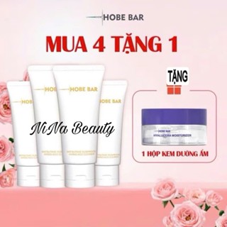 (Mua 4 Tặng 1) Combo 4 Tuýp Sữa Rửa Mặt Hobe Bar 50ml - Tặng 1 Kem Dưỡng Ẩm Hobe Bar