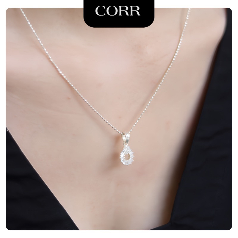 Dây chuyền bi bac S925 + Mặt dây chuyền bạc S925 Elegant Shine CORR Jewelry