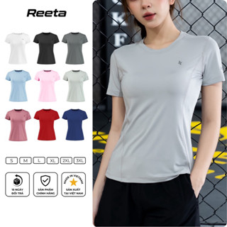 Áo thun thể thao nữ ngắn tay cổ tròn Reeta tập gym,yoga,chạy bộ,cầu lông..vải mềm mịn,co giãn 4 chiều thoáng khí - A3003