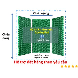 Tấm làm mát quạt hơi nước yêu cầu (sóng nhỏ màu xanh)