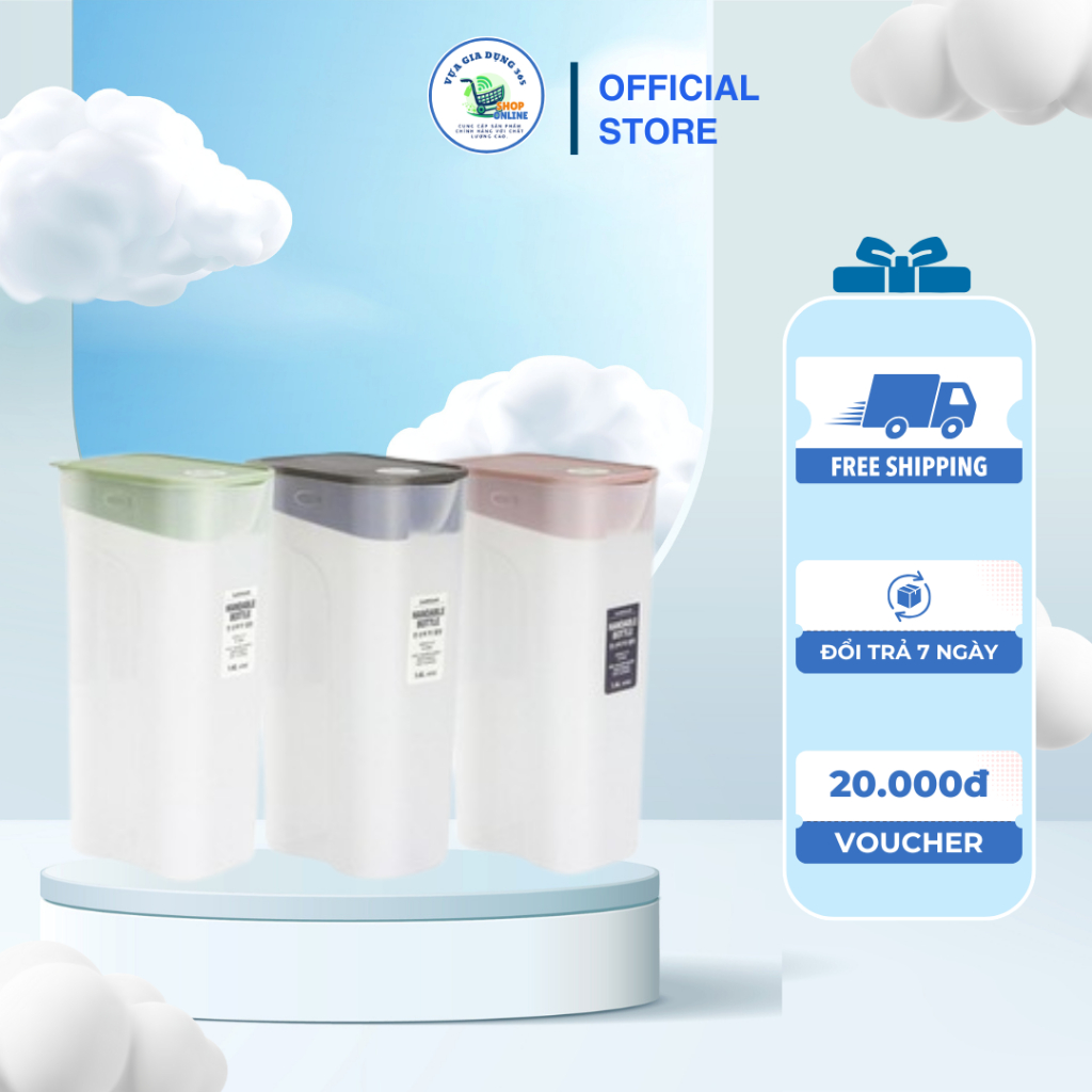 Bình nước Lock&Lock Handle Bottle 1.4L- HAP817-PP-VN-15 (3 màu)