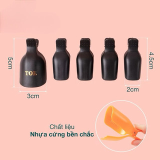 Kẹp ủ tháo gel móng chân - Bộ 5 kẹp nhựa bền chắc chuyên dụng cho dân làm móng