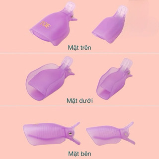 Kẹp ủ tháo gel móng chân - Bộ 5 kẹp nhựa bền chắc chuyên dụng cho dân làm móng