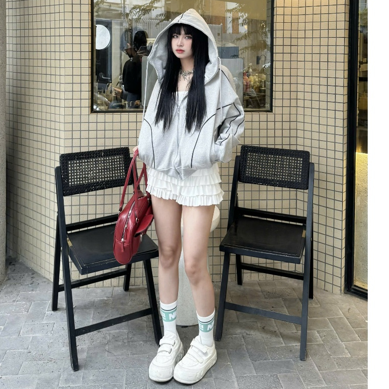 Tarbo.Club - Hoodie Zip Thêu -  Áo Khoác Nỉ Khoá Kéo Cổ Cao  Form Boxy Thời Trang Nam Nữ Unisex | BigBuy360 - bigbuy360.vn