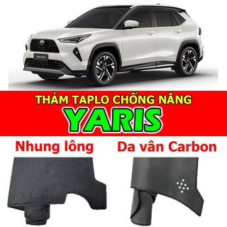  Thảm Taplo TOYOTA YARIS YARIS CROSS bằng Nhung lông hoặc Da vân Carbon Da vân Gỗ 