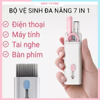 Bộ Dụng Cụ Vệ Sinh Laptop - Máy tính - Bàn Phím - Điện Thoại - Tai Nghe Airpod Đa Năng 7 in 1 Siêu Nhỏ Gọn