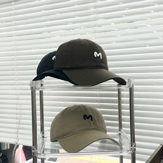 Mũ Lưỡi Trai Nam/Nữ Thêu chữ M, Phong Cách Basic Unisex  (kèm ảnh thật shop chụp)