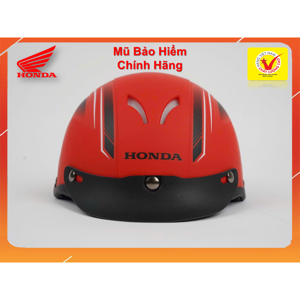 [CHÍNH HÃNG] Mũ bảo hiểm nửa đầu Honda loại 1/2 không kính
