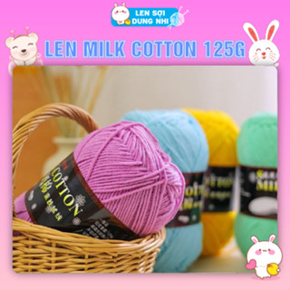 Len Milk cotton 125g( bảng màu đầy đủ ) đan móc váy áo, móc hoa, Len sợi giá rẻ , HỎA TỐC