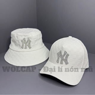 Cặp nón kết mũ lưỡi trai - mũ bucket Xốp Y.N dán đá thời trang cao cấp nam nữ full tem