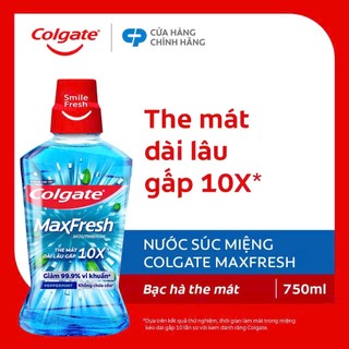 Nước súc miệng Colgate Bạc hà/trà xanh 750ml