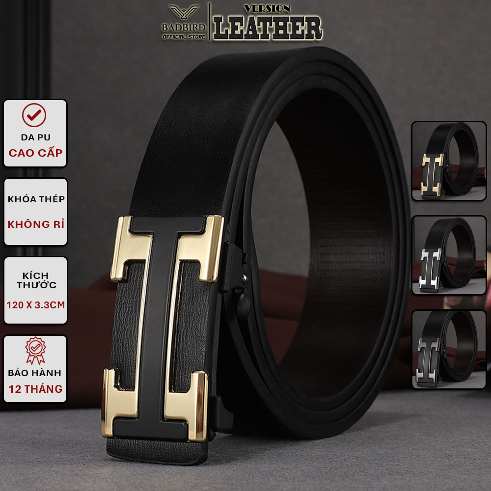 Thắt Lưng Da Nam Mặt Chữ H Khóa Tự Động Giấu Dây BADBIRD - Tự hào thương hiệu Việt Nam!