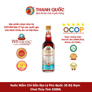 Nước mắm chỉ dẫn địa lý Phú Quốc - Thanh Quốc 35N, chai thủy tinh 520ml