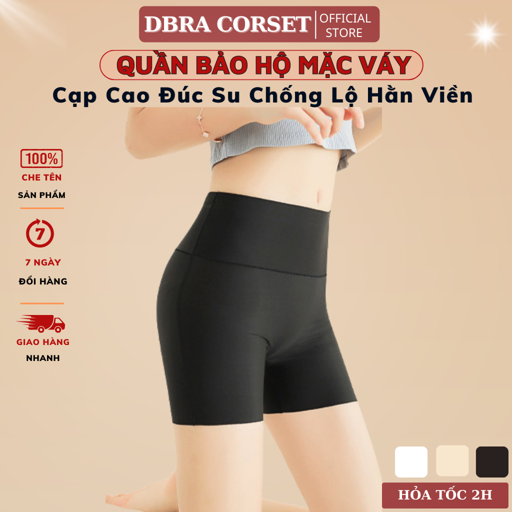 Lụa Mát Thoáng Khí Eo Cao Culottes Không Bụng Không Cạnh DBRA CORSET QV.03