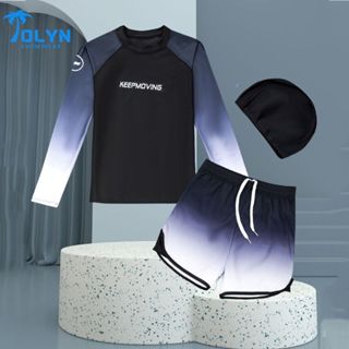 Đồ bơi nam dài tay chống nắng vải thoáng khí, quần bơi 2 lớp chống lộ TOLYN Đồ đi biển, quần áo bơi thể thao KP145