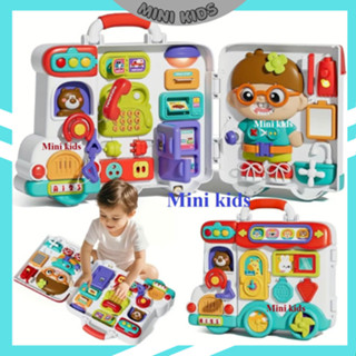 Đồ Chơi xe Bận rộn Montessori 3 Mặt Đa Năng, đồ chơi đa chức năng giáo dục sớm,bảng bận rộn busy board thông minh cho bé