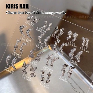 Charm bướm bạc mini cao cấp đính móng- giá 1 charm CC17