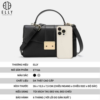 [Quà tặng giáo viên cao cấp sang trọng] Túi xách nữ cao cấp da thật ELLY – ET166