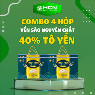  COMBO 4 Hộp Yến Sào Nguyên Chất 40% Tổ Yến HOGI Plus - Mỗi Hũ 70ml - Huyền Chi Ngọc Shop 