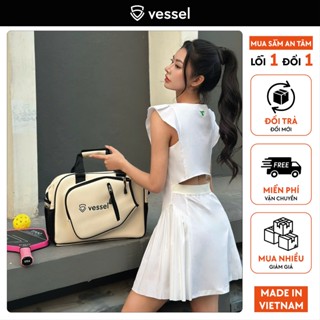 Túi thể thao đựng vợt Pickleball Vessel da PU cao cấp, quai đeo chéo thông minh (KHÔNG NGĂN ĐỂ GIÀY)