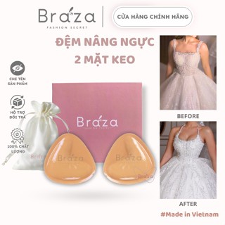 Miếng Dán Nâng Ngực Dán Ngực Hai Mặt Đệm Tam Giác Dính Siêu Chắc Sử Dụng Nhiều Lần Cao Cấp Braza