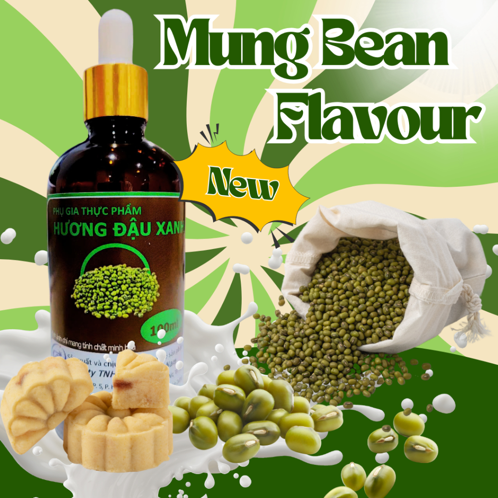 Hương Đậu Xanh (Mung Bean Flavour) - Dùng cho Bánh, Sữa, Kem - Tinh Dầu Tự Nhiên- Tạo Hương Vị Ngon, An Toàn