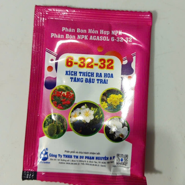 Phân bón ra hoa, npk 6-32-32 Dùng Cho Cây Hoa, Cây Ăn Trái Dạng Gói 25G - TaNe Garden