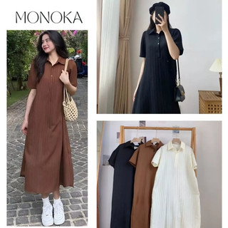  Váy sơ mi cộc tay dáng suông form rộng cúc cổ chất đũi gân basic vintage Đầm nữ che khuyết điểm bigsize bầu xinh T131G 