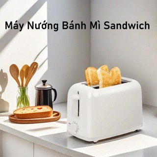  Máy Nướng Bánh Mì Sandwich máy làm bánh kẹp đa năng cho bữa sáng dinh dưỡng - 6 cấp độ làm nóng 