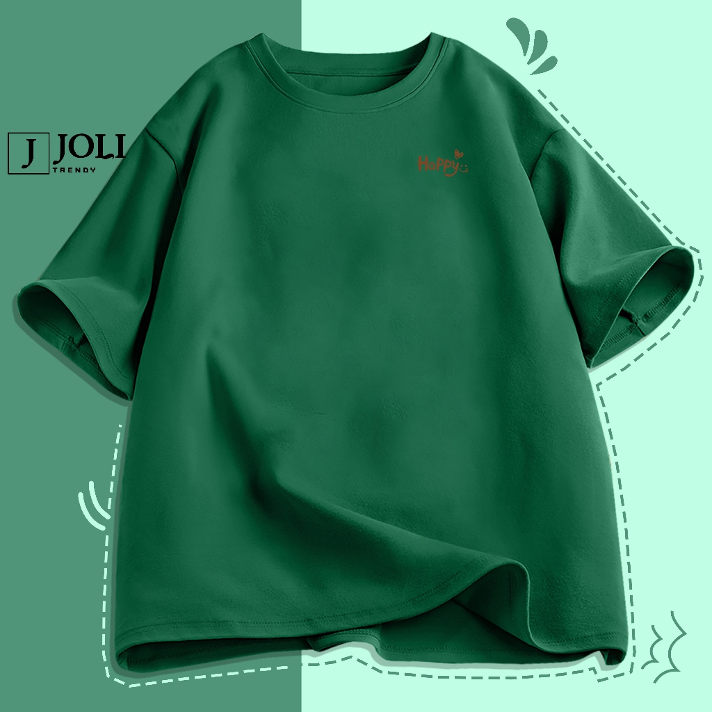 Áo Thun Nam Nữ Unisex Tay Lỡ By JOLI Mã TN Happy Heart In Hình Chất Cotton Form Rộng Phong Cách Ulzzang J Joli Trendy | BigBuy360 - bigbuy360.vn