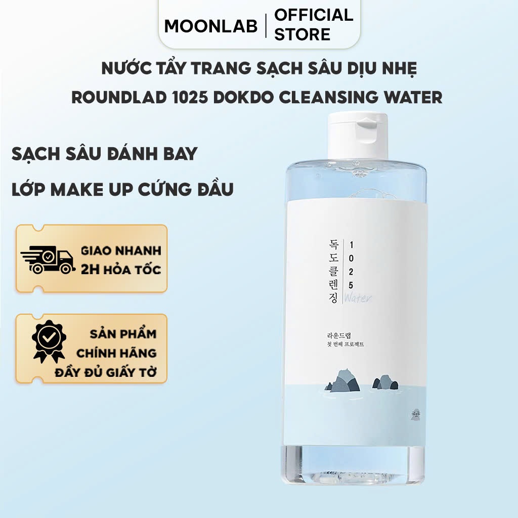 [Bill Hàn] Nước Tẩy Trang Sạch Sâu Dịu Nhẹ Round Lab 1025 Dokdo Cleansing Water - LM300