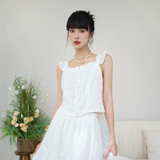 Áo hai dây tay bèo Chandra Miều Est.2013 chất liệu xô ren nhẹ nhàng thoải mái