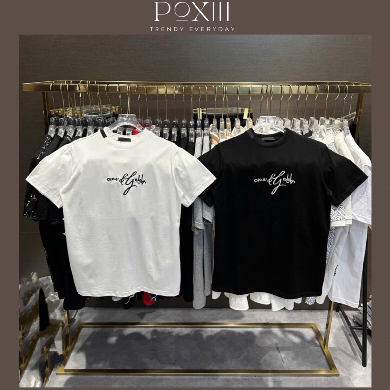 Áo Phông D Và G Thêu Trước Logo Gáy Form Chuẩn SC - Áo Phông Nam Nữ Vải Cotton Thoáng Mát