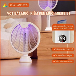  Vợt muỗi đèn bắt muỗi tự động miLife B1 gấp gọn thông minh có 3 lớp lưới an toàn khi sử dụng 