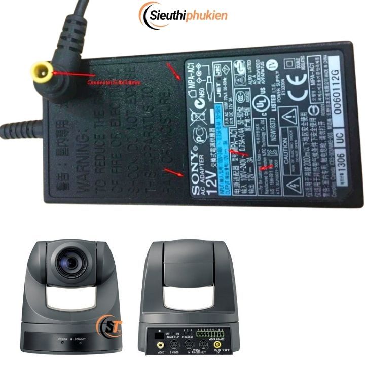 Adapter nguồn 12v cho camera Sony EVI-D100 EVI-D100P - bảo hành 1 năm