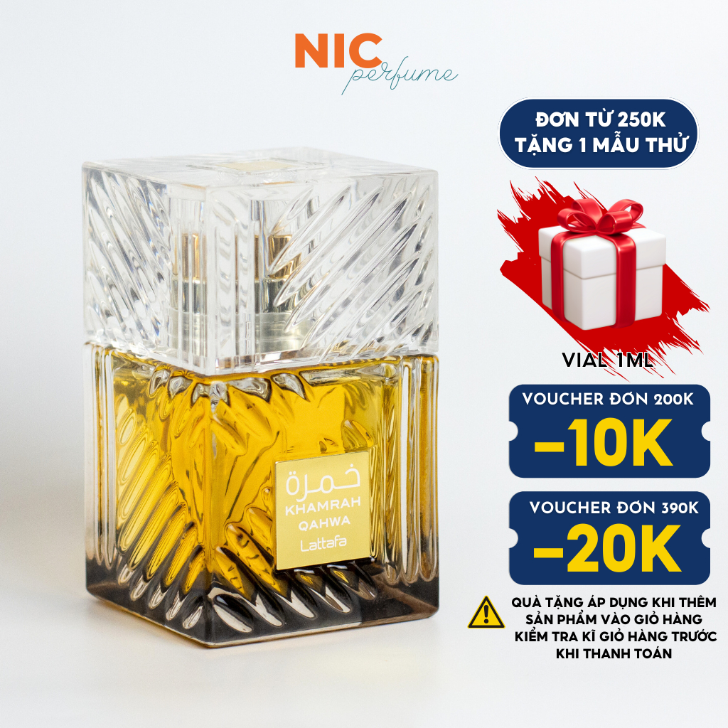10ml Lattafa Khamrah Qahwa EDP | Nước hoa unisex
